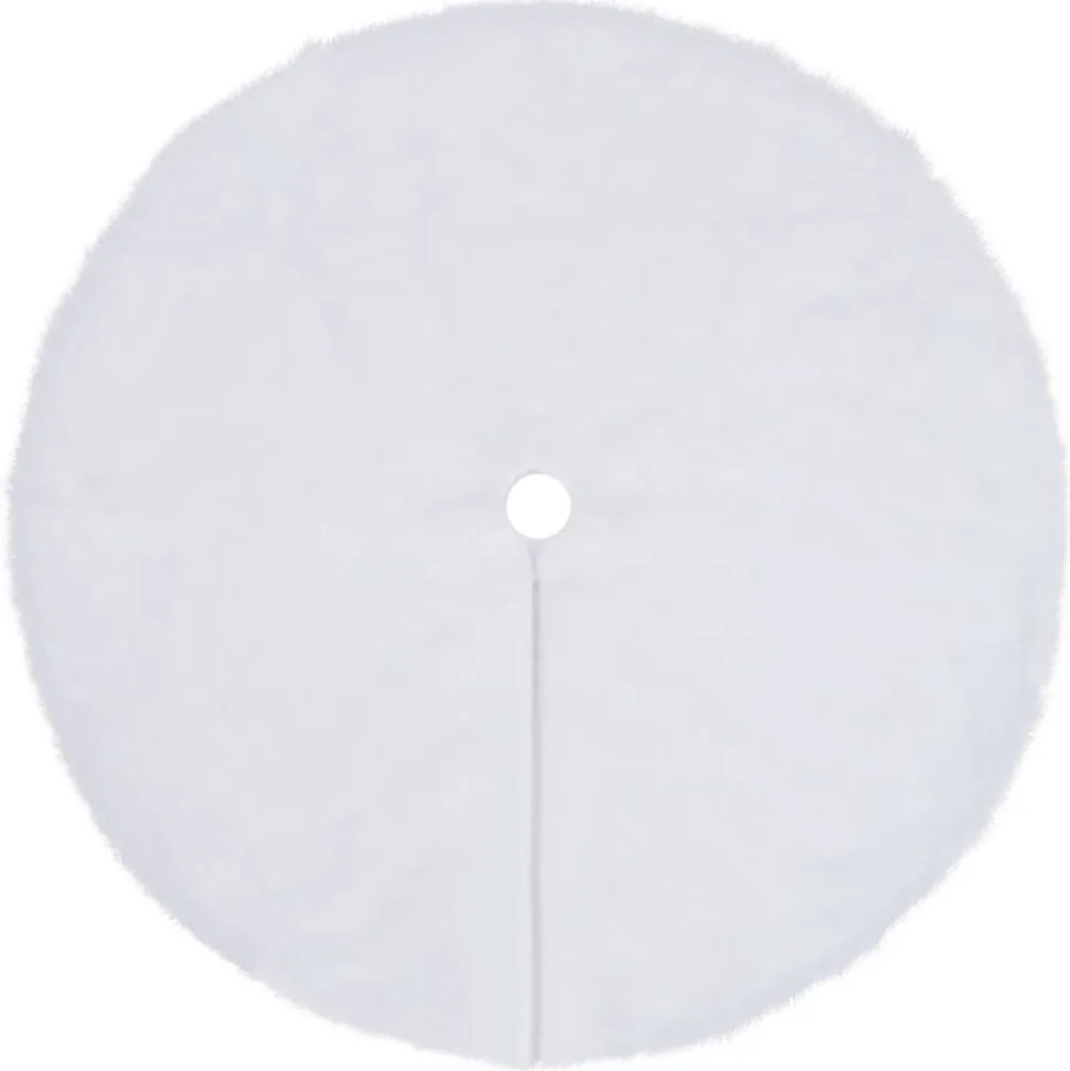 vidaXL Kerstboomrok Wit 90 cm Imitatiebont