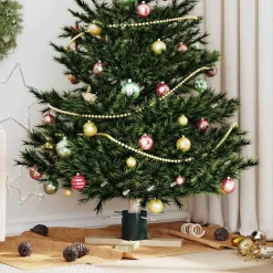 vidaXL Kerstboomstandaard Groen 50 x 50 x 16 cm Massief grenenhout