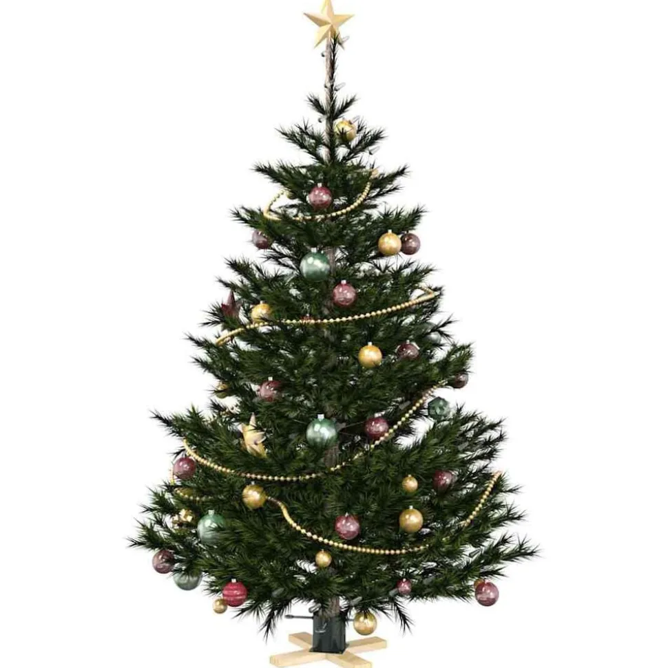 vidaXL Kerstboomstandaard Groen 50 x 50 x 16 cm Massief grenenhout