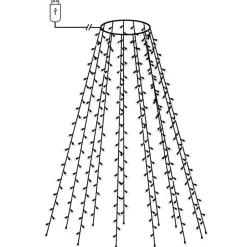 vidaXL Kerstboomverlichting met 150 LED's meerkleurig net 150 cm