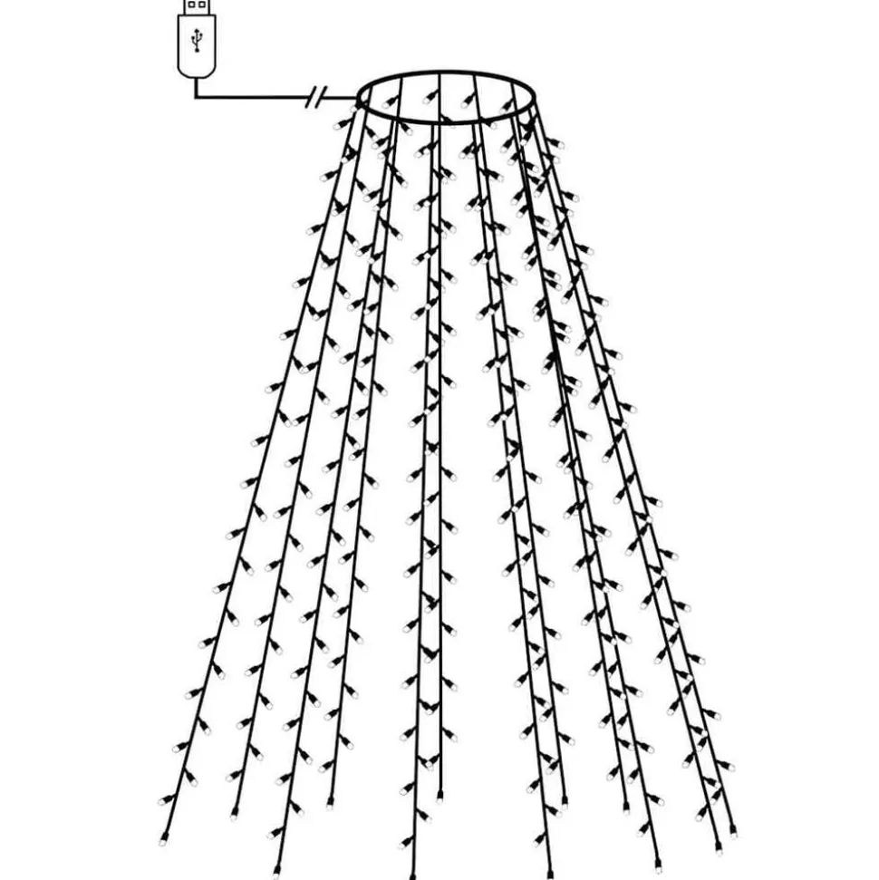 vidaXL Kerstboomverlichting met 150 LED's meerkleurig net 150 cm