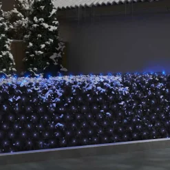 vidaXL Kerstnetverlichting 306 LED's binnen en buiten 3x3 m blauw
