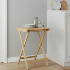vidaXL Keuken Tafel Naturel 40 x 30 x 53,5 cm Bamboe