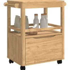vidaXL Keuken Trolley FLORO Wasbruin 72,5 x 45 x 80 cm