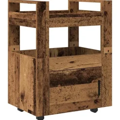 vidaXL Keuken Trolley Oud hout 60 x 45 x 80 cm Bewerkt hout
