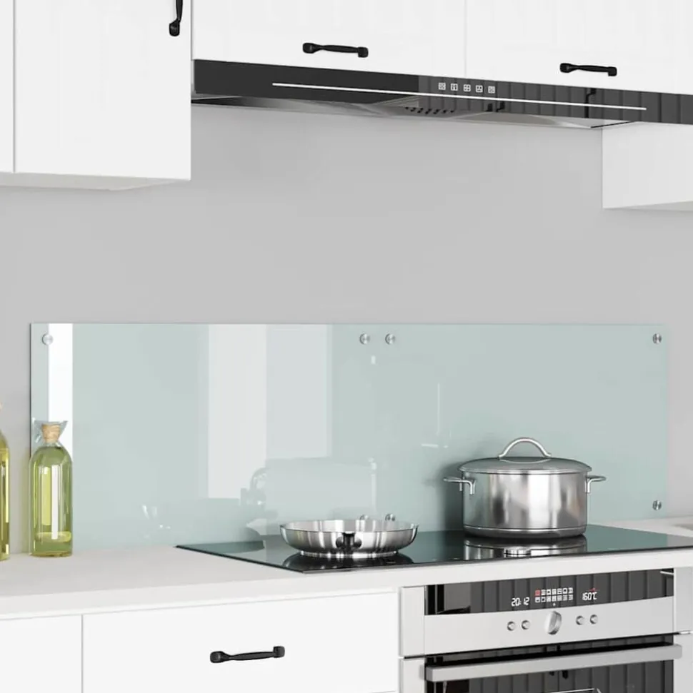 vidaXL Keukenachterwand 2 pcs Wit 70 x 40 cm gehard glas