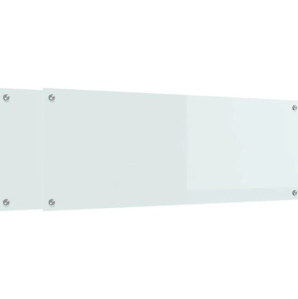 vidaXL Keukenachterwand 2 pcs Wit 110 x 40 cm gehard glas