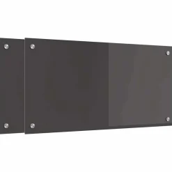 vidaXL Keukenachterwand 2 pcs Donkergrijs 80 x 40 cm gehard glas