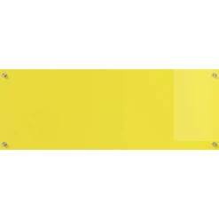 vidaXL Keukenachterwand Geel 110 x 40 cm gehard glas