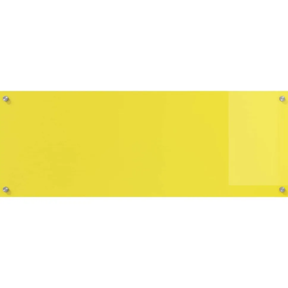 vidaXL Keukenachterwand Geel 110 x 40 cm gehard glas