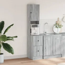 vidaXL Keukenkast 35x50x180 cm bewerkt hout grijs sonoma eiken