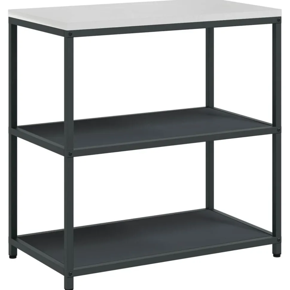 vidaXL Keukenopslag met plank Antraciet 90 x 50 x 92 cm Staal