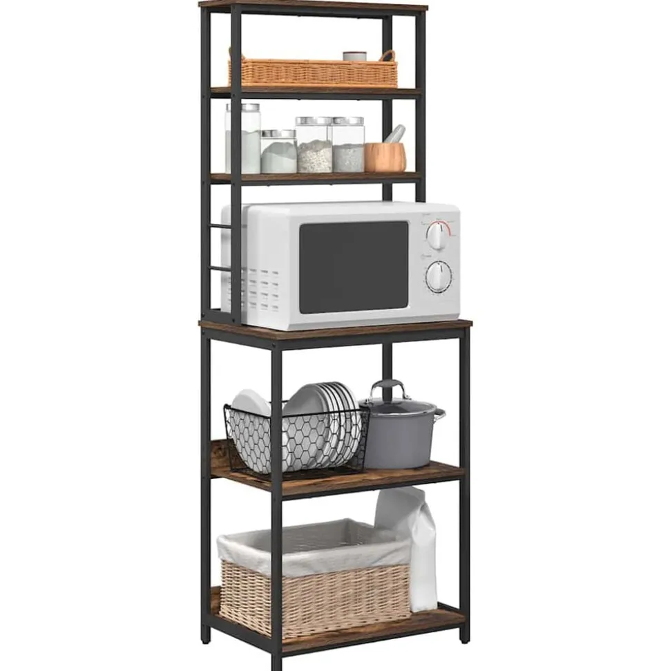 vidaXL Keukenplank Gerookt eiken 60 x 40 x 168 cm Bewerkt hout