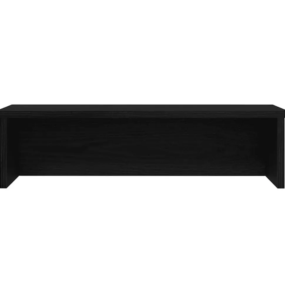 vidaXL Keukenrek stapelbaar 50x15x16 cm bewerkt hout zwart