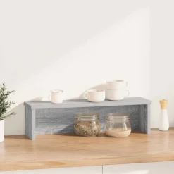 vidaXL Keukenrek stapelbaar 50x15x16cm bewerkt hout grijs sonoma eiken