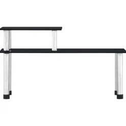 vidaXL Keukenschap 45x16x26 cm gehard glas zwart