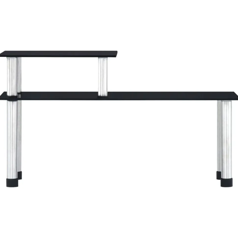 vidaXL Keukenschap 45x16x26 cm gehard glas zwart