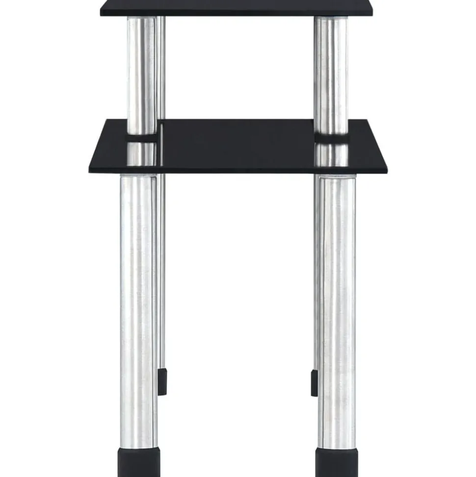 vidaXL Keukenschap 45x16x26 cm gehard glas zwart