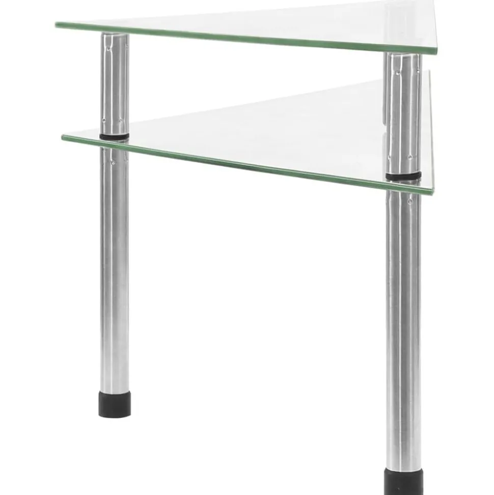 vidaXL Keukenschap 49,5x35x19 cm gehard glas transparent
