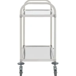 vidaXL Keukentrolley 2-laags 96,5x55x90 cm roestvrij staal