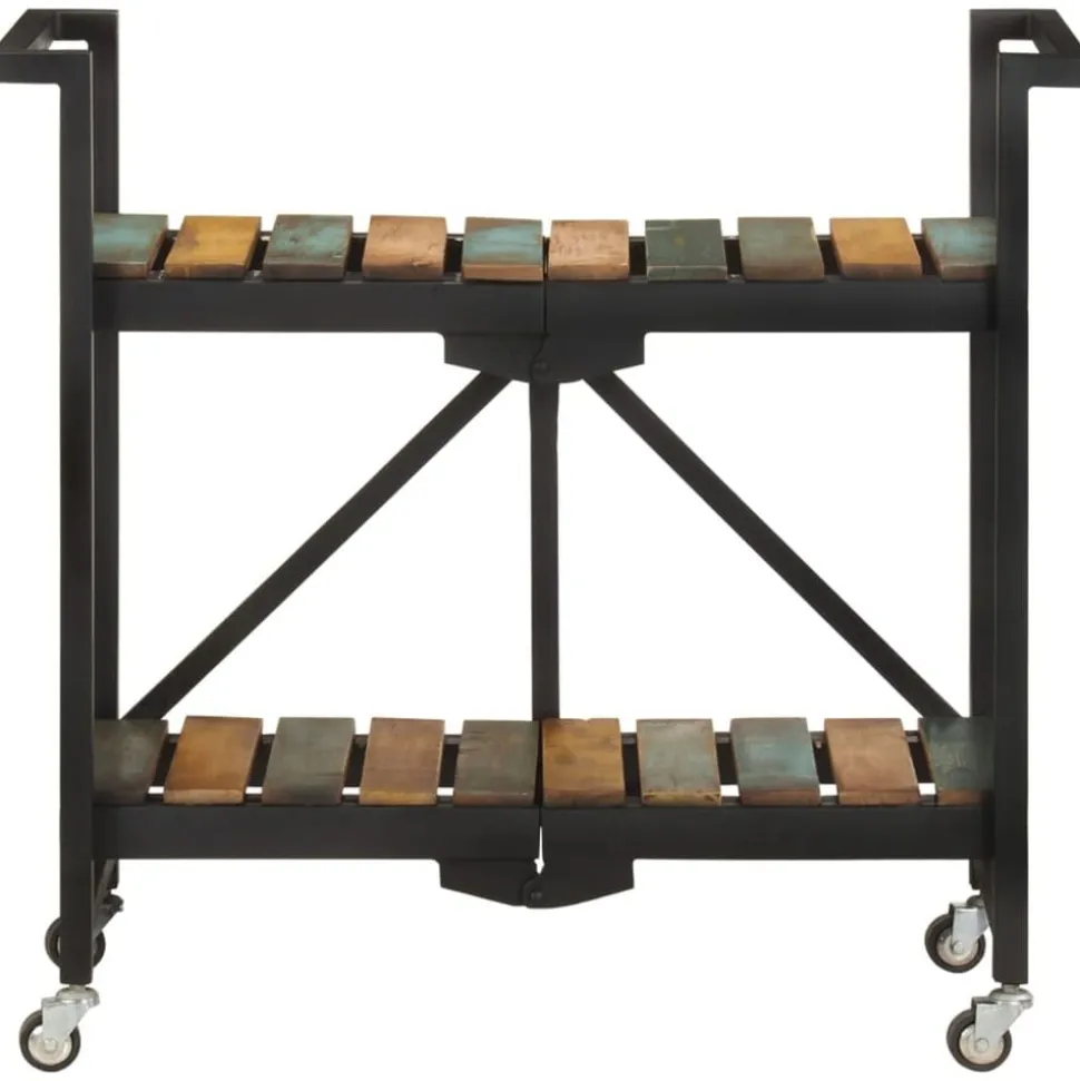 vidaXL Keukentrolley 87x36x81 cm massief gerecycled hout
