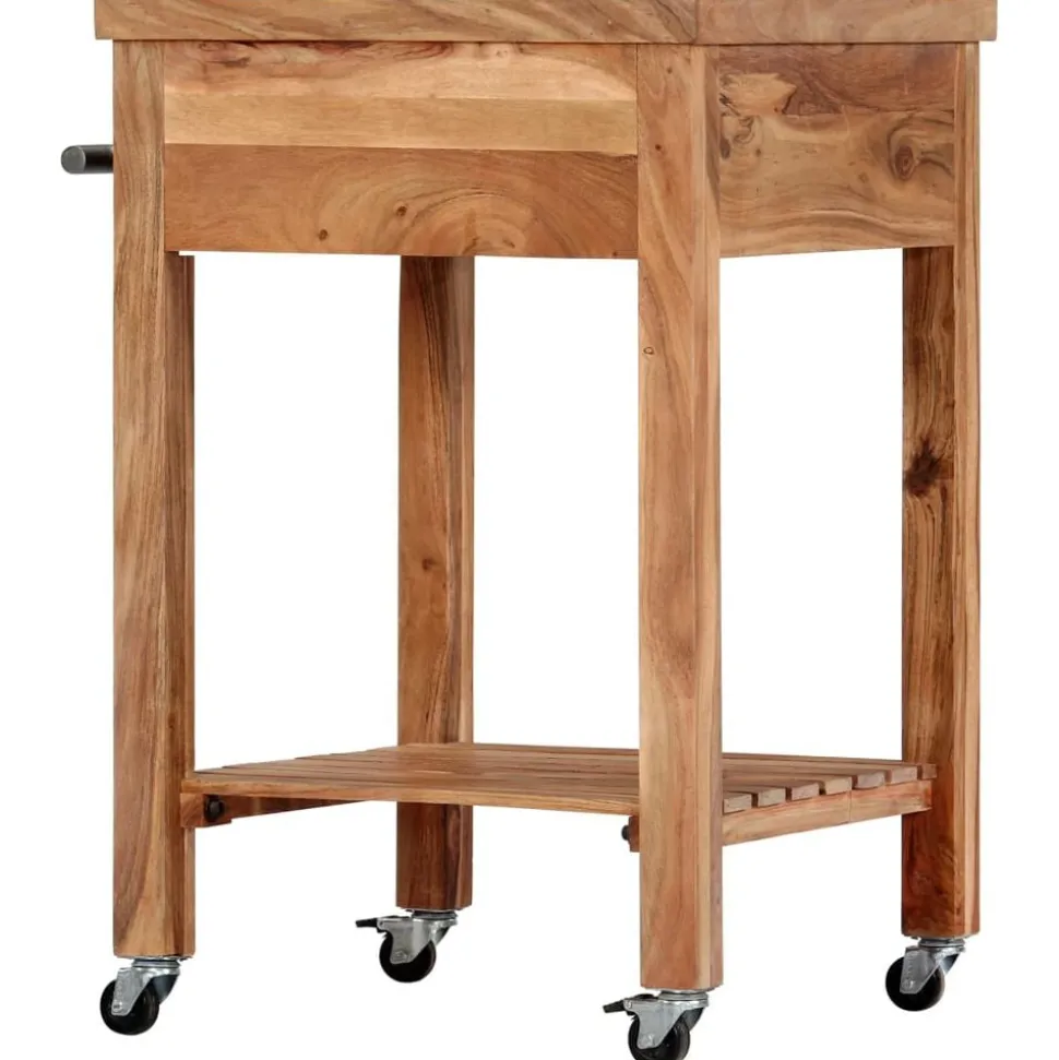 vidaXL Keukentrolley 58x58x89 cm massief acaciahout