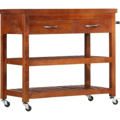 vidaXL Keukentrolley 100x48x89 cm massief acaciahout