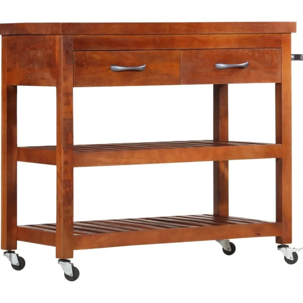 vidaXL Keukentrolley 100x48x89 cm massief acaciahout