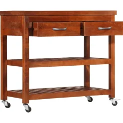 vidaXL Keukentrolley 100x48x89 cm massief acaciahout