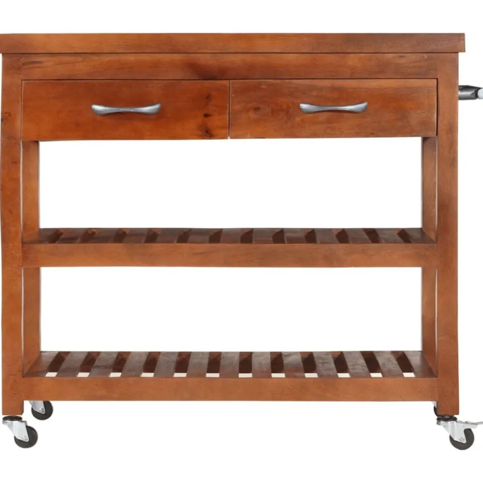vidaXL Keukentrolley 100x48x89 cm massief acaciahout