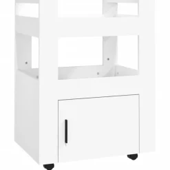 vidaXL Keukentrolley 60x45x80 cm bewerkt hout wit