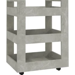 vidaXL Keukentrolley 60x45x80 cm bewerkt hout betongrijs
