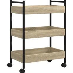 vidaXL Keukentrolley 50x30x70 cm bewerkt hout sonoma eikenkleurig