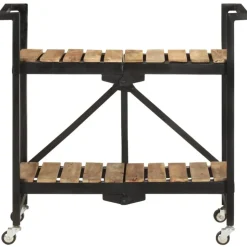 vidaXL Keukentrolley 87x36x81 cm massief mangohout