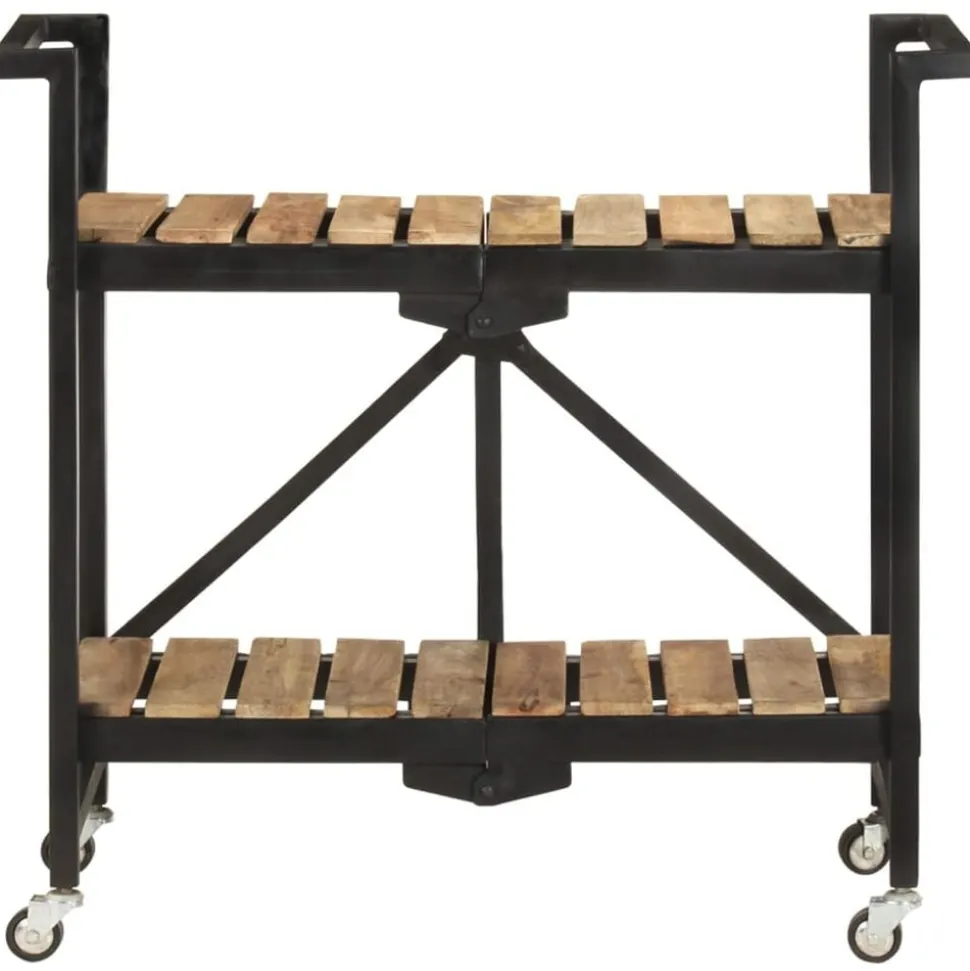 vidaXL Keukentrolley 87x36x81 cm massief mangohout