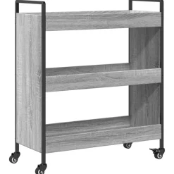 vidaXL Keukentrolley 70x30x82 cm bewerkt hout grijs sonoma eikenkleur