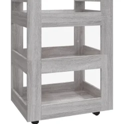 vidaXL Keukentrolley 60x45x80cm bewerkt hout grijs sonoma eikenkleurig