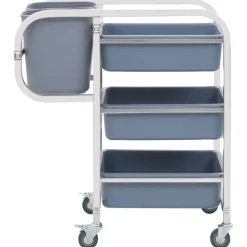 vidaXL Keukenwagen met kunststof containers 82x43,5x93 cm