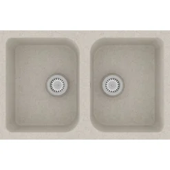 vidaXL Keukenwasbak Beige 76 x 48 x 30 cm Kwarts en hars