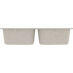 vidaXL Keukenwasbak Beige 76 x 48 x 30 cm Kwarts en hars
