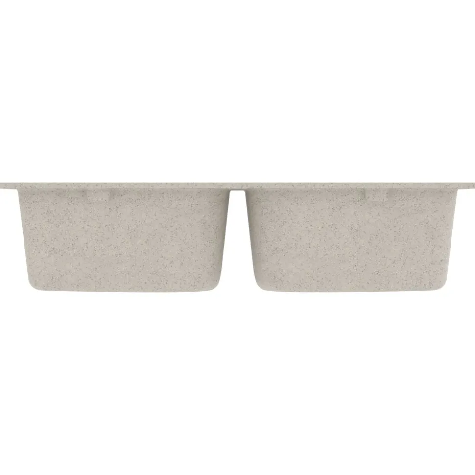 vidaXL Keukenwasbak Beige 76 x 48 x 30 cm Kwarts en hars