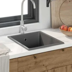 vidaXL Keukenwasbak Grijs 38 x 44 x 20 cm Graniet