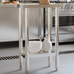vidaXL Keukenwerktafel 55x30x85 cm roestvrij staal