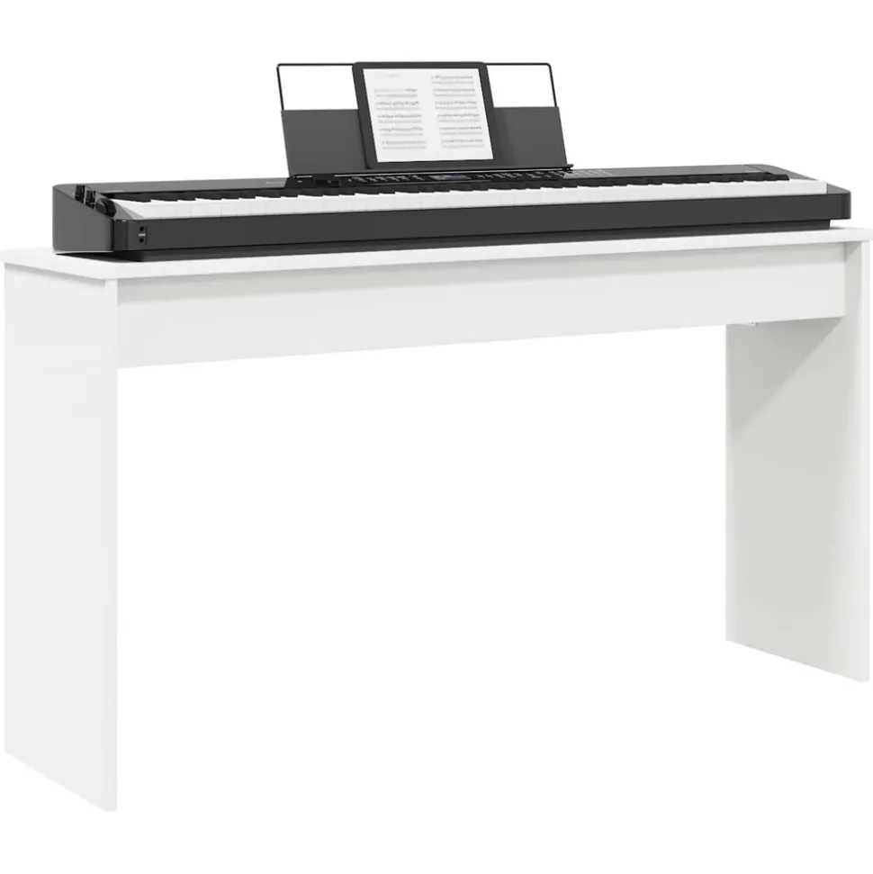vidaXL Keyboardstand Wit 120 x 32 x 64 cm Bewerkt hout