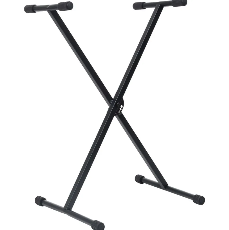 vidaXL Keyboardstandaard en -kruk zwart