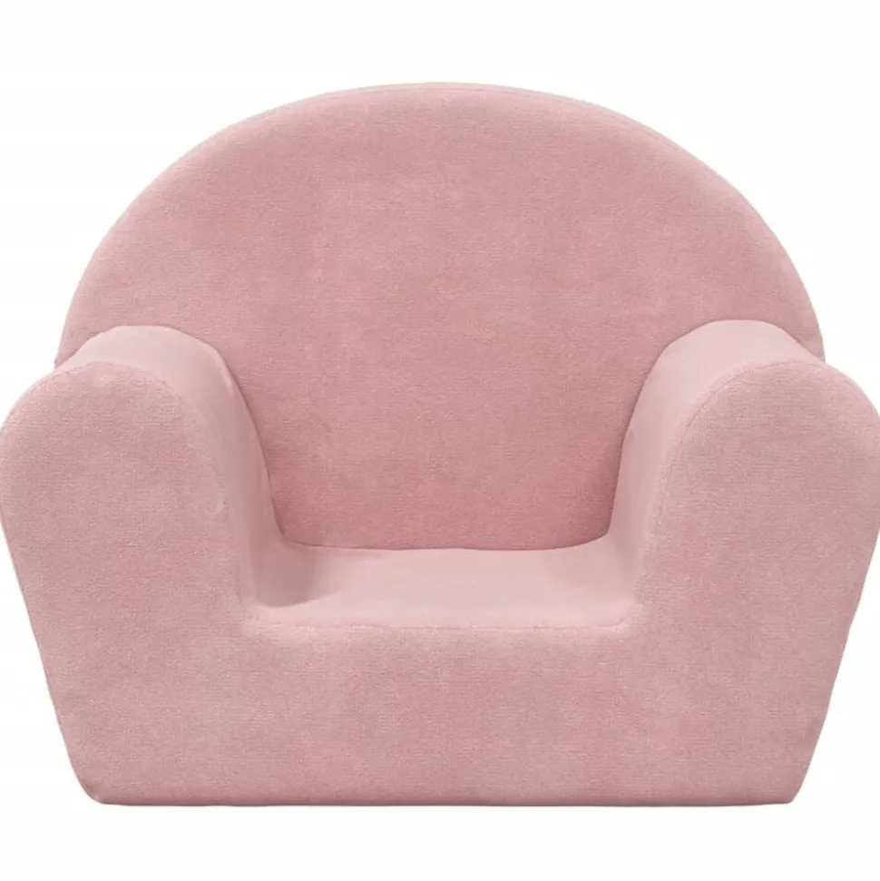 vidaXL Kinderbank Roze Zacht Pluche