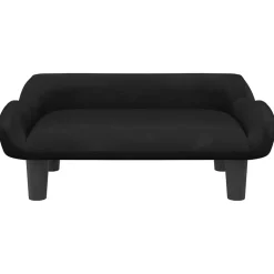 vidaXL Kinderbank 70x40x24 cm fluweel zwart