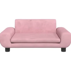 vidaXL Kinderbank 70x45x33 cm fluweel roze