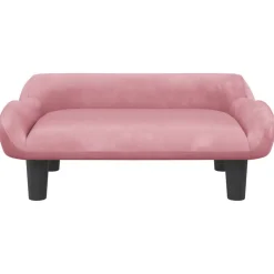 vidaXL Kinderbank 70x40x24 cm fluweel roze