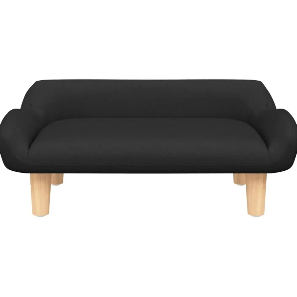 vidaXL Kinderbank 70x40x24 cm stof zwart